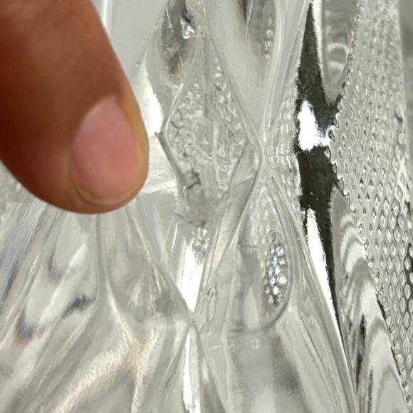 Antique EAPG Three Mold Victorian Pressed Glass Jar Ice Bucket 6.5" - Picture 5 of 16